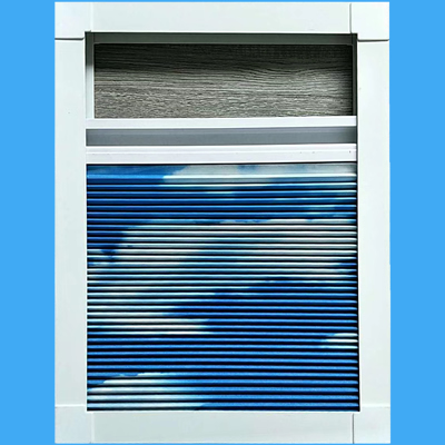 藍(lán)天白云折疊蜂巢遮陽簾